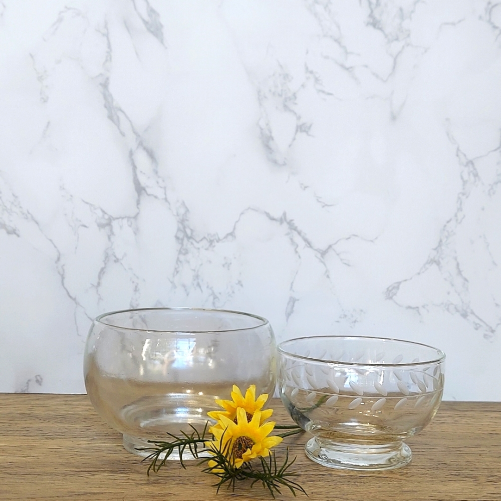 Two Depression Glass Bowls